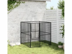 Corralito para perros con 4 paneles acero galvanizado ES314287
