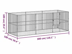 Clicnbuy Corralito para perros con 8 paneles acero galvanizado