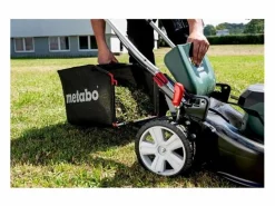 METALTEX Cortacésped inalámbrico Metabo RM 36-18 LTX BL 46 cm, motor brushless, 7 alturas de corte, bolsa 55 L, autotractor, 18 V