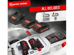Sale Cortacésped Recargable 40V 37cm - Baterías de Litio Incluidas - Elem Garden Cortacésped