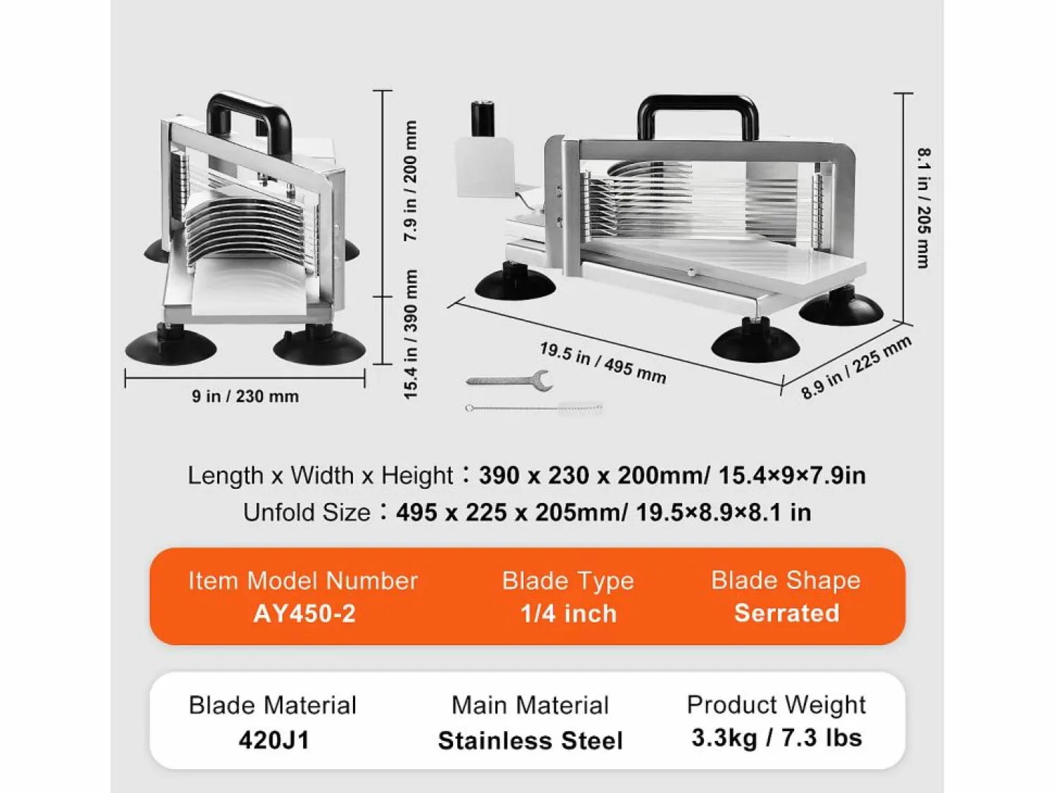 Outlet Cortador De Tomates Comercial SucceBuy 0,64 cm Cortador Manual De Tomates De Acero Inoxidable Materiales Y Utensilios De Cocina