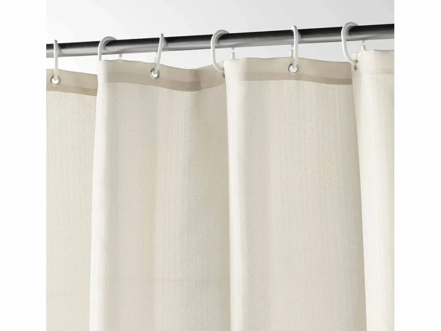 Discount Douceur d'intérieur Cortina de ducha lisa con ganchos 180 x 200 cm Beige