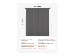 Cortina de Paneles SucceBuy Oscurecedores Verticales en Carril 116-218 cm de Ancho, Panel Japonés Ajustable hasta 243 cm de Alto, Ideal para Puertas Correderas