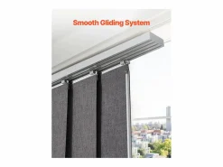 Cortina de Paneles SucceBuy Oscurecedores Verticales en Carril 116-218 cm de Ancho, Panel Japonés Ajustable hasta 243 cm de Alto, Ideal para Puertas Correderas