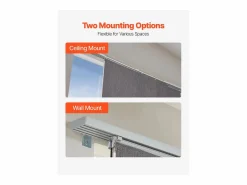 Cortina de Paneles SucceBuy Oscurecedores Verticales en Carril 116-218 cm de Ancho, Panel Japonés Ajustable hasta 243 cm de Alto, Ideal para Puertas Correderas