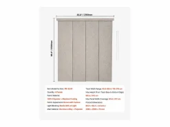 Online Cortina de Paneles SucceBuy Verticales en Carril 116-218 cm de Ancho, Paneles Japoneses Ajustables hasta 243 cm de Alto, Ideal para Puertas Correderas Marru00f3n