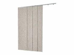 Online Cortina de Paneles SucceBuy Verticales en Carril 116-218 cm de Ancho, Paneles Japoneses Ajustables hasta 243 cm de Alto, Ideal para Puertas Correderas Marru00f3n