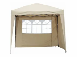 Clearance Cortina lateral beige de 3x2m con ventanas para cenador plegable de 3x3m Cenador Y Quiosco