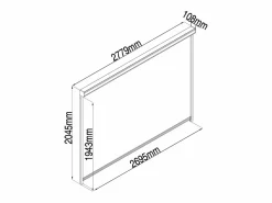 Cortina retráctil para pérgola bioclimática, Ancho 2,78 x Alt. 2,05 m, VIADANA Cenador Y Quiosco|Pérgola