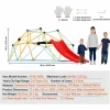 Clearance Cúpula de Escalada SucceBuy, 2,4 m con Tobogán, Escalador con Cúpula Geométrica, Sala de Juegos para Niños de 3 a 9 Años Columpio