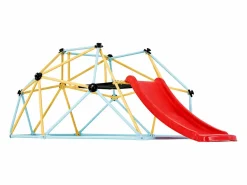 Clearance Cúpula de Escalada SucceBuy, 2,4 m con Tobogán, Escalador con Cúpula Geométrica, Sala de Juegos para Niños de 3 a 9 Años Columpio