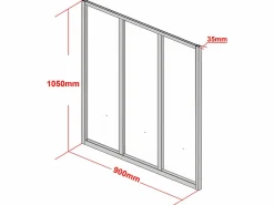 Outlet Cristalera atelier aluminio termolacado 90x105 BAYVIEW Cristalera Interior