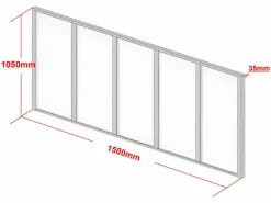 Online Vente-unique Cristalera atelier aluminio termolacado 150x105 BAYVIEW Blanco