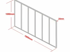 Sale Vente-unique Cristalera atelier aluminio termolacado 180x105 BAYVIEW Blanco