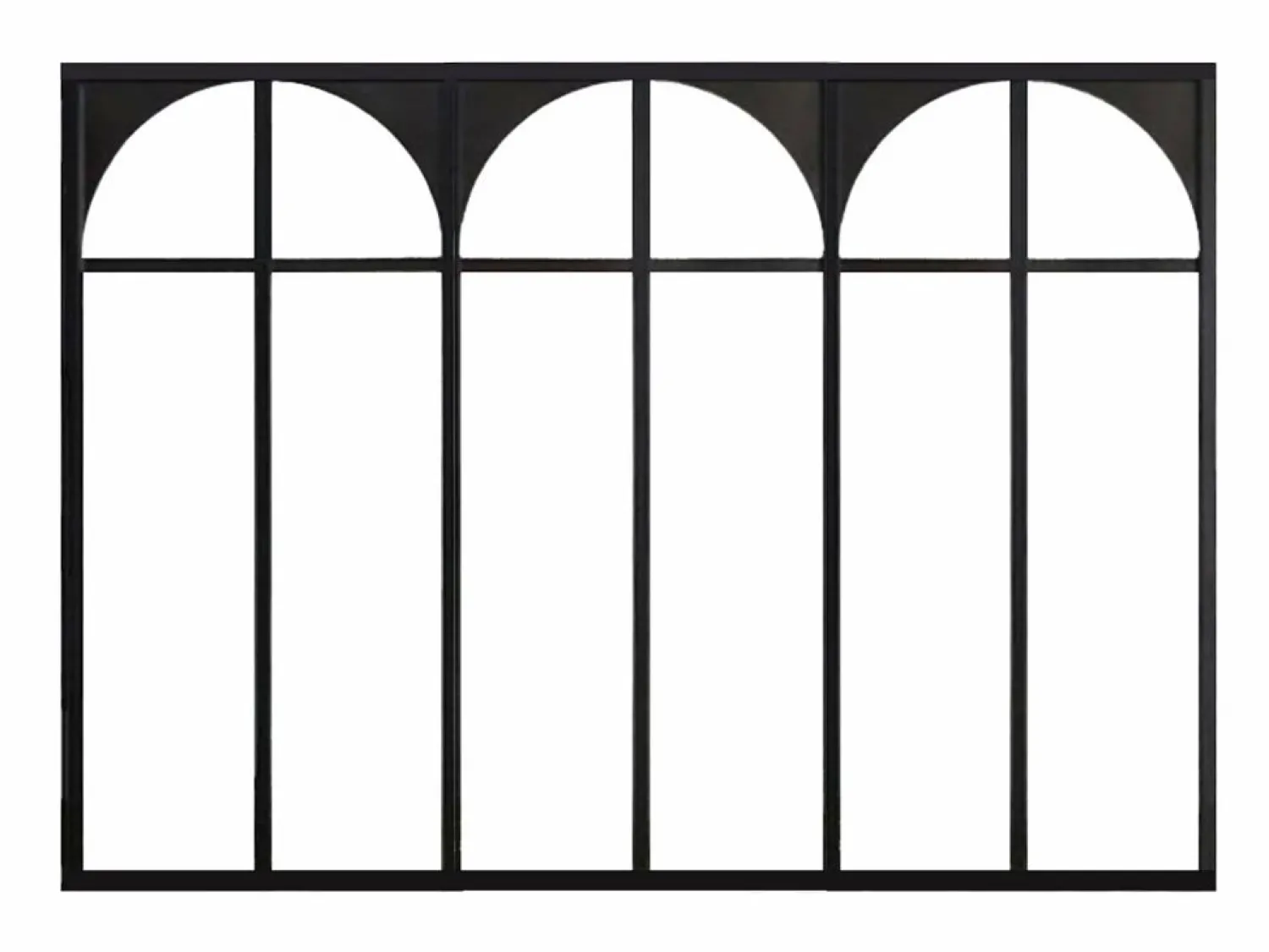 Discount Vente-unique Cristalera atelier art decó de aluminio termolacado 180x130 cm - ARCADEA Negro