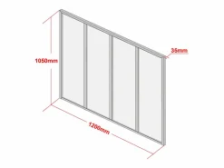 Clearance Vente-unique Cristalera atelier BAYVIEW aluminio 120x105 Negro