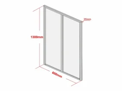 Hot Vente-unique Cristalera atelier BAYVIEW aluminio termolacado 60x130 Negro