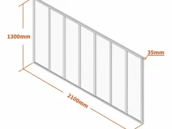 Vente-unique Cristalera atelier de aluminio termolacado - 210x130 cm - - BAYVIEW