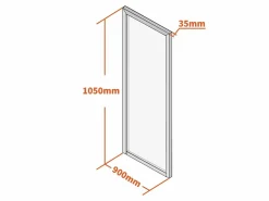 Best Cristalera atelier de aluminio termolacado - 30x105 cm - - BAYVIEW Cristalera Interior