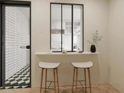 Vente-unique Cristalera corredera de aluminio termolacado 90 x130 cm, RAVENA