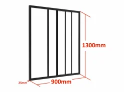Vente-unique Cristalera corredera de aluminio termolacado 90 x130 cm, RAVENA