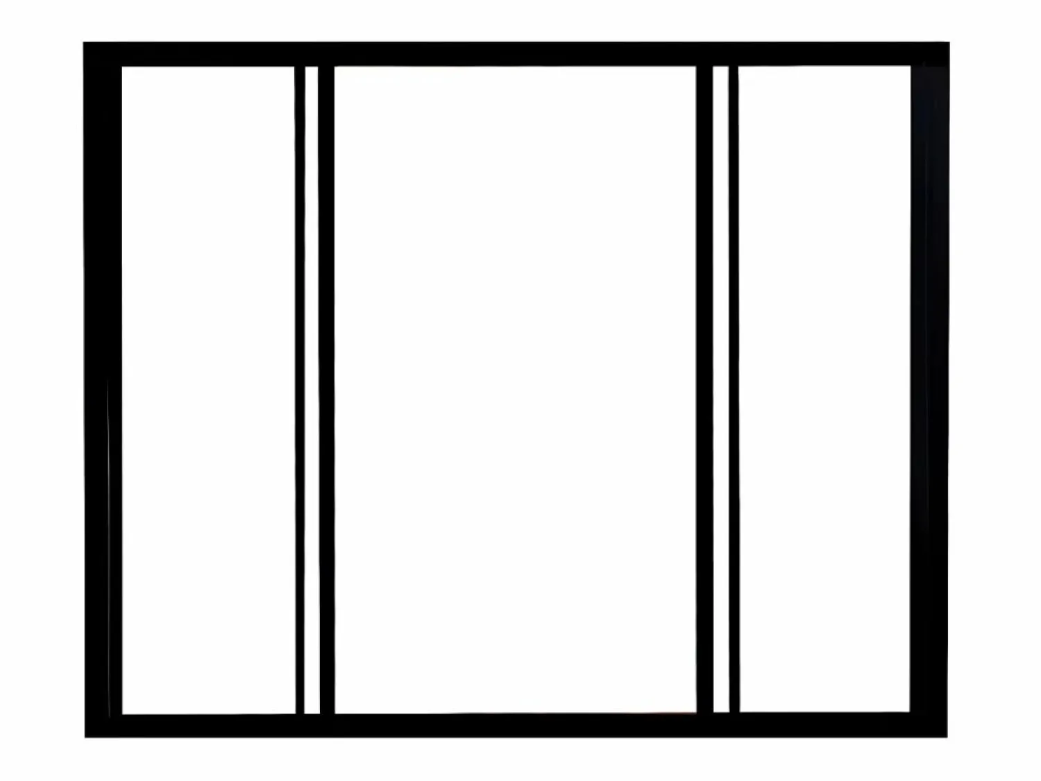 Clearance Vente-unique Cristalera corredera de cristal templado y aluminio termolacado 120 x 130 cm RAVENA Negro