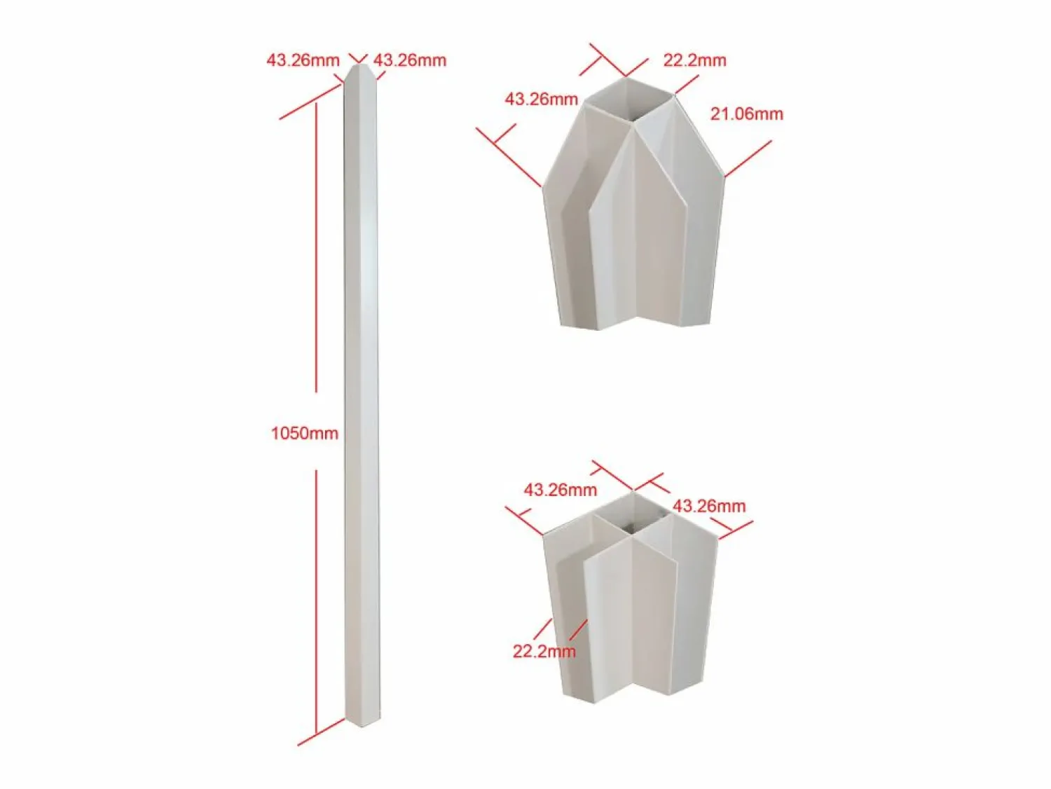 Vente-unique Cristalera de esquina de taller de aluminio termolacado - Ancho 210 x Prof. 60 x Alt. 105 - - BAYVIEW Blanco