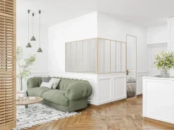 Vente-unique Cristalera de esquina de taller de aluminio termolacado 150 x 150 x 105 cm Natural claro BAYVIEW