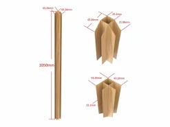 Vente-unique Cristalera de esquina de taller de aluminio termolacado 150 x 150 x 105 cm Natural claro BAYVIEW