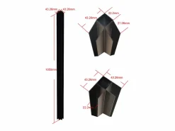 Vente-unique Cristalera de esquina de taller de aluminio termolacado - Ancho 210 x Prof. 210 x Alt. 105 - - BAYVIEW