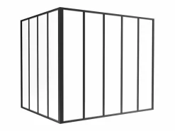 Sale Cristalera de esquina de taller de aluminio lacado - Ancho 210 x Prof. 210 x Alt. 105 - blanco - BAYVIEW Cristalera Interior