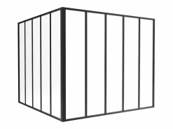 Clearance Cristalera de esquina de taller de aluminio termolacado - Ancho 150 x Prof. 150 x Alt. 130 - - BAYVIEW Cristalera Interior