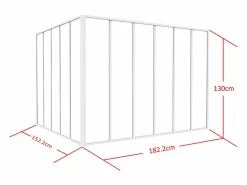 Hot Vente-unique Cristalera de esquina de taller de aluminio termolacado - Ancho 180 x Ancho 150 x Alt. 130 - - BAYVIEW Blanco