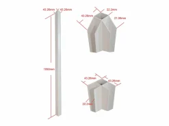 Best Cristalera de ángulo de taller de aluminio termolacado - Ancho 210 x Prof. 150 x Alt. 105 - - BAYVIEW Cristalera Interior