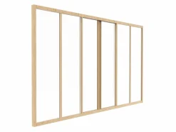 Vente-unique Cristalera deslizante de vidrio templado y aluminio natural claro 180x105 cm RAVENA