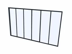 Vente-unique Cristalera esquinera atelier de aluminio termolacado 180 x 60 x Alt. 105 BAYVIEW Negro
