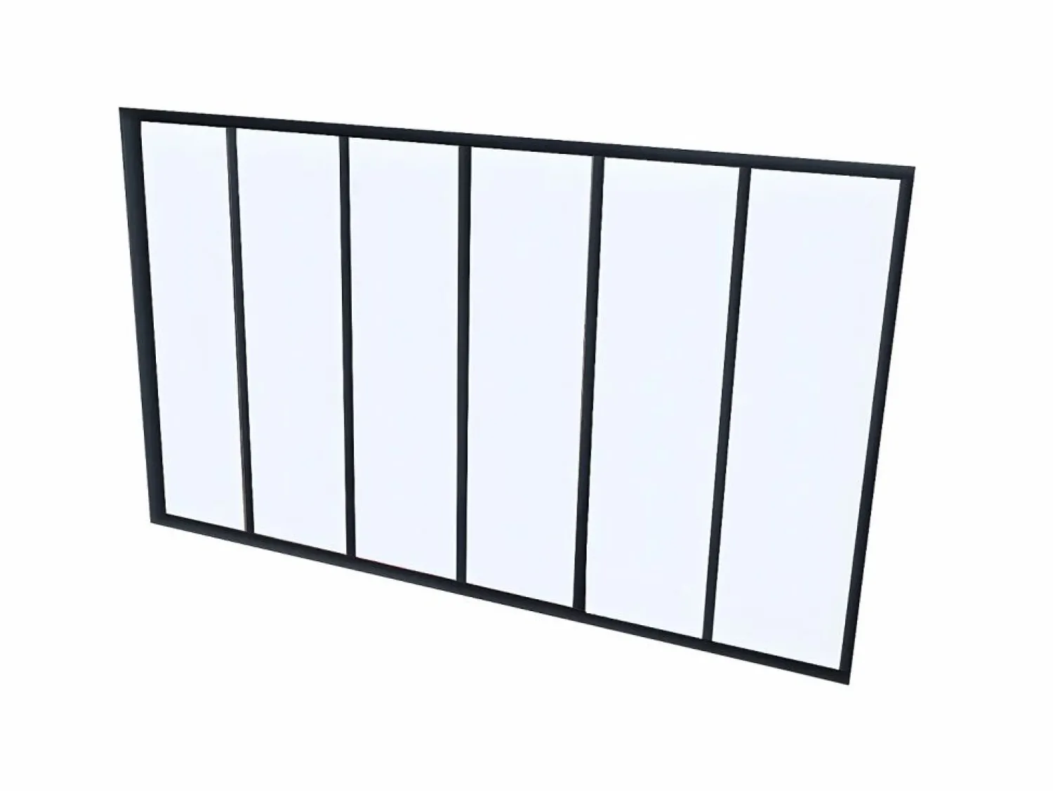 Vente-unique Cristalera esquinera atelier de aluminio termolacado 180 x 60 x Alt. 105 BAYVIEW Negro