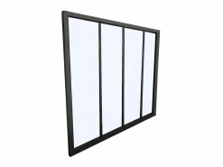 Vente-unique Cristalera estilo atelier BAYVIEW aluminio 120x130