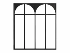 Outlet Vente-unique Cristalera tipo taller art decó de aluminio termolacado 120 x 130 cm - ARCADEA Negro