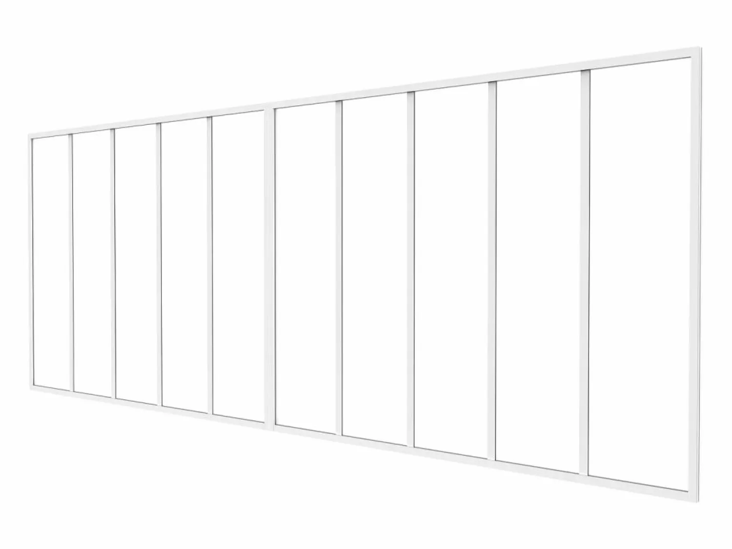 Vente-unique Cristalera tipo taller de aluminio termolacado - 240x105 cm - - BAYVIEW