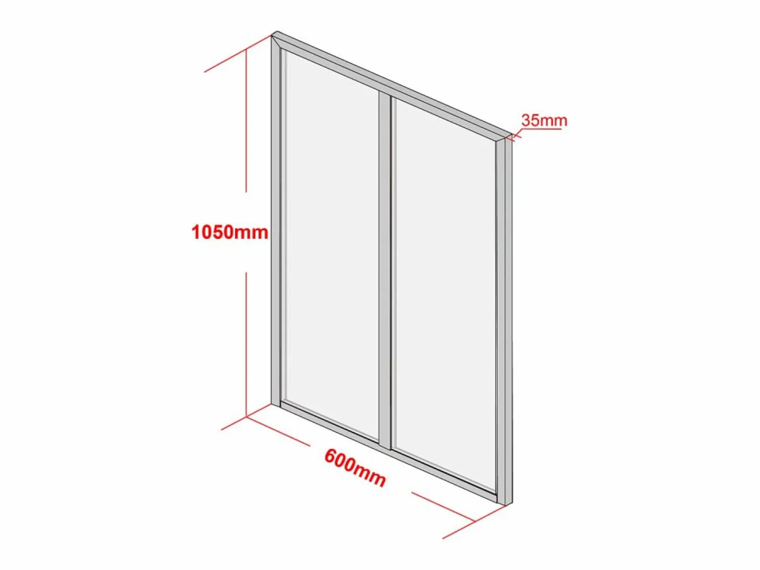 Vente-unique Cristalera tipo taller de aluminio termolacado - 60 x 105 cm - Natural claro - BAYVIEW