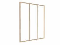 Outlet Vente-unique Cristalera tipo taller de aluminio termolacado - 90x105 cm - Natural claro - BAYVIEW Color natural claro