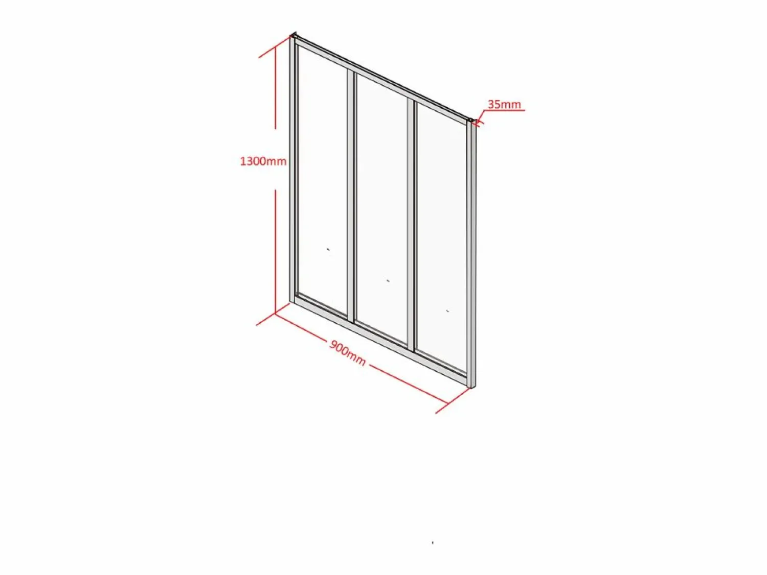 Clearance Cristalera tipo taller de aluminio termolacado - 90x130 cm - Natural claro - BAYVIEW Cristalera Interior
