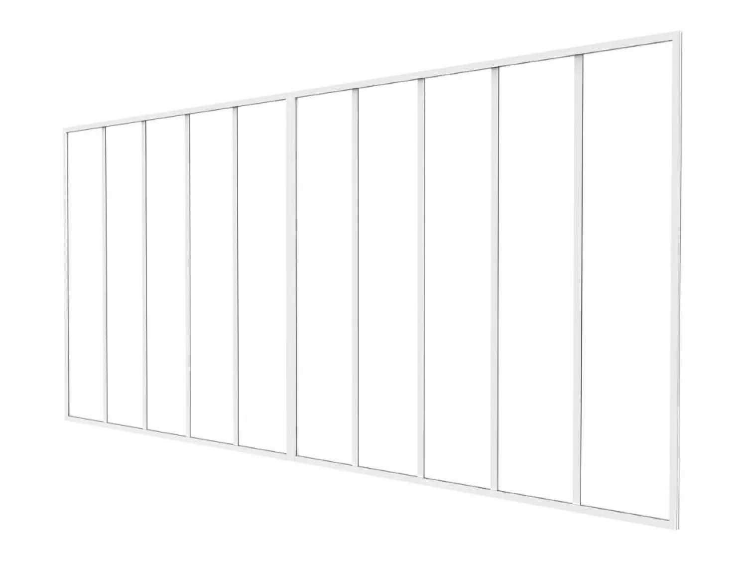 Best Cristalera tipo taller de aluminio termolacado - 240x130 cm - - BAYVIEW Cristalera Interior