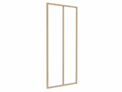 Cristalera tipo taller de aluminio termolacado - 60x130 cm - Natural claro - BAYVIEW Cristalera Interior