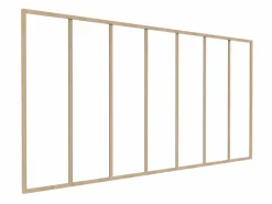 Online Vente-unique Cristalera tipo taller termolacado - 210x105 cm - Natural claro - BAYVIEW Color natural claro