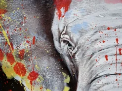 Clearance Cuadro al óleo Elefante -H25 pintado a mano, 180x120cm Cuadro