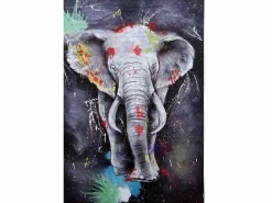 MCW Cuadro al óleo Elefante -H25 pintado a mano, 150x100cm