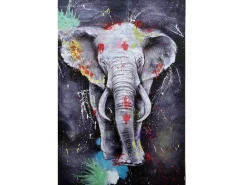 MCW Cuadro al óleo Elefante -H25 pintado a mano, 150x100cm