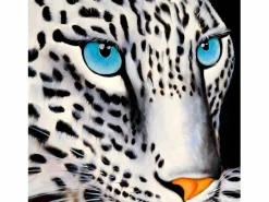 Outlet MCW Cuadro al óleo Leopardo blanco pintado a mano Multicolor